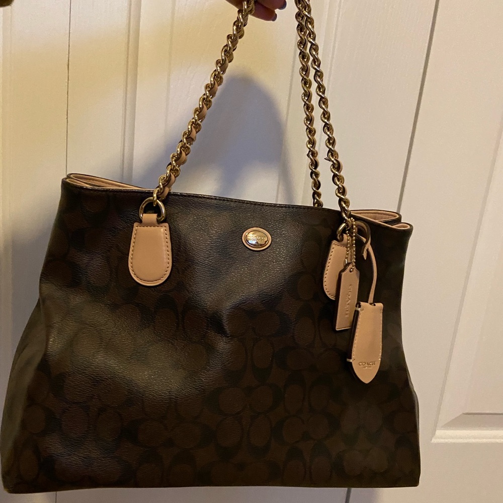 Authentic Coach Peyton Signature Chain Tote NWOT